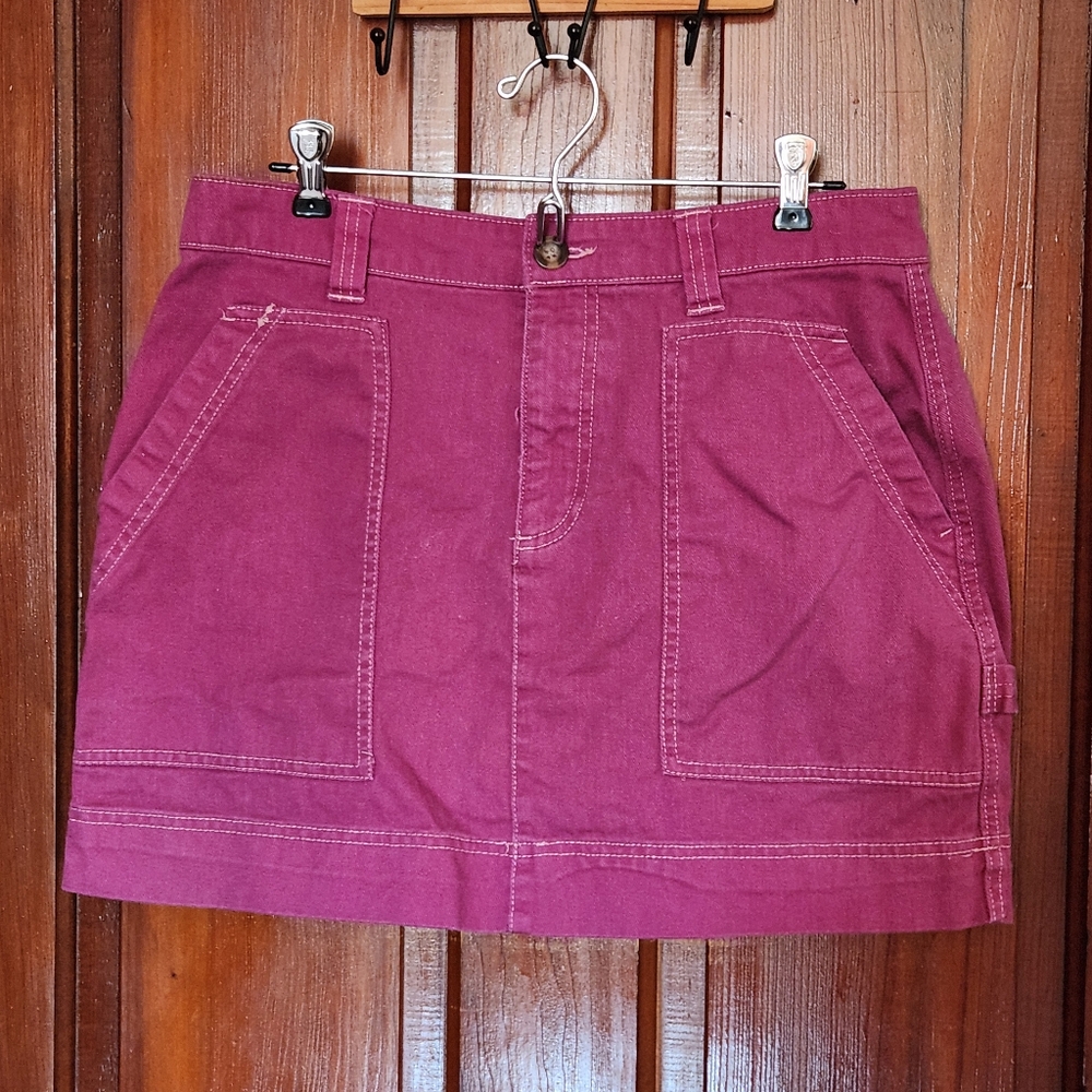 Old Navy Boysenberry Utility Skirt Size 8 - Picture 1 of 9